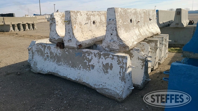 (10) Concrete Jersey Barriers, 10' w/ pins